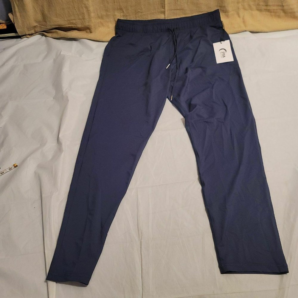 Zyia Active Womens Navy Blue Regular Fit Everywhere Track Pants Size Large